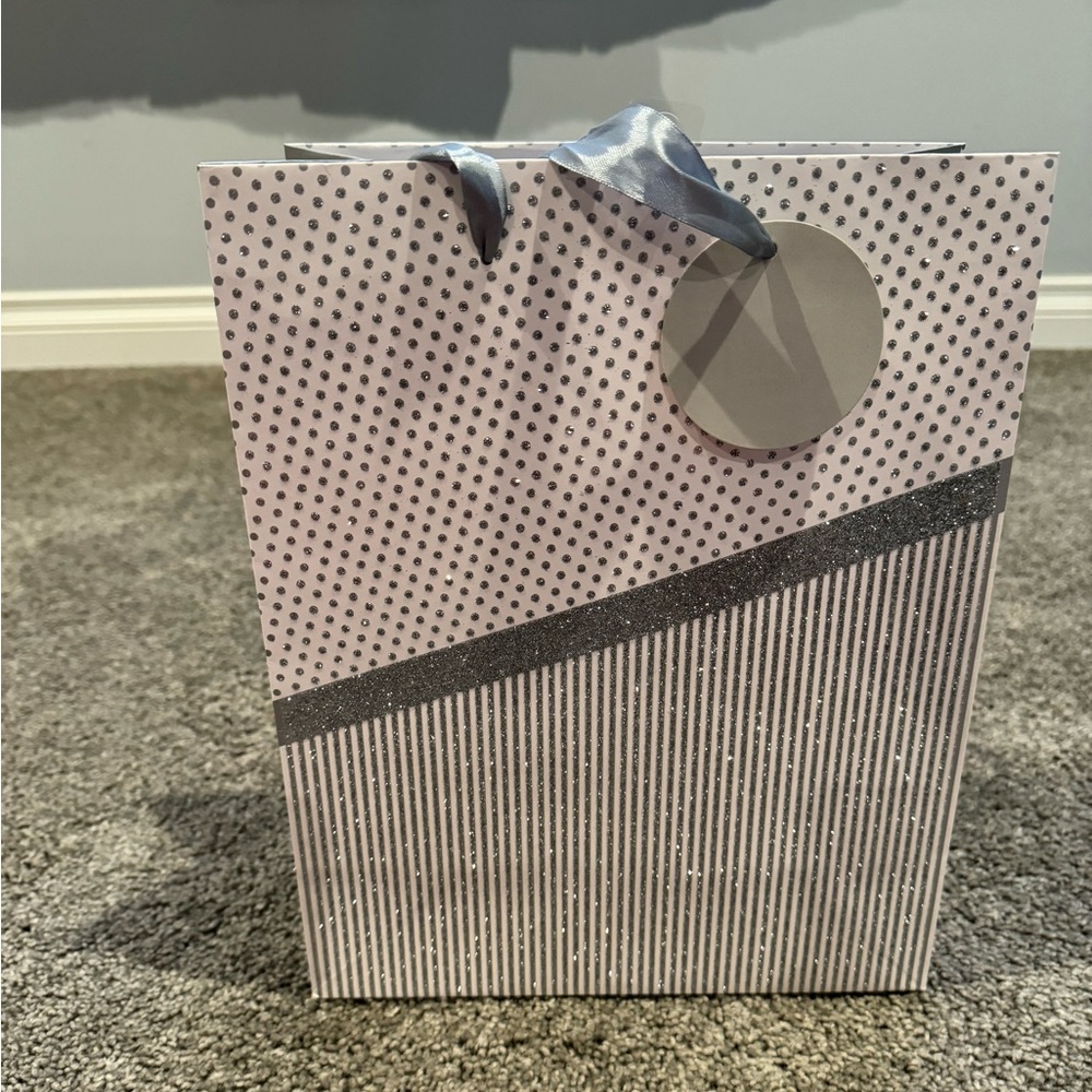 Christmas Tree Shop Glittery Gift Bag